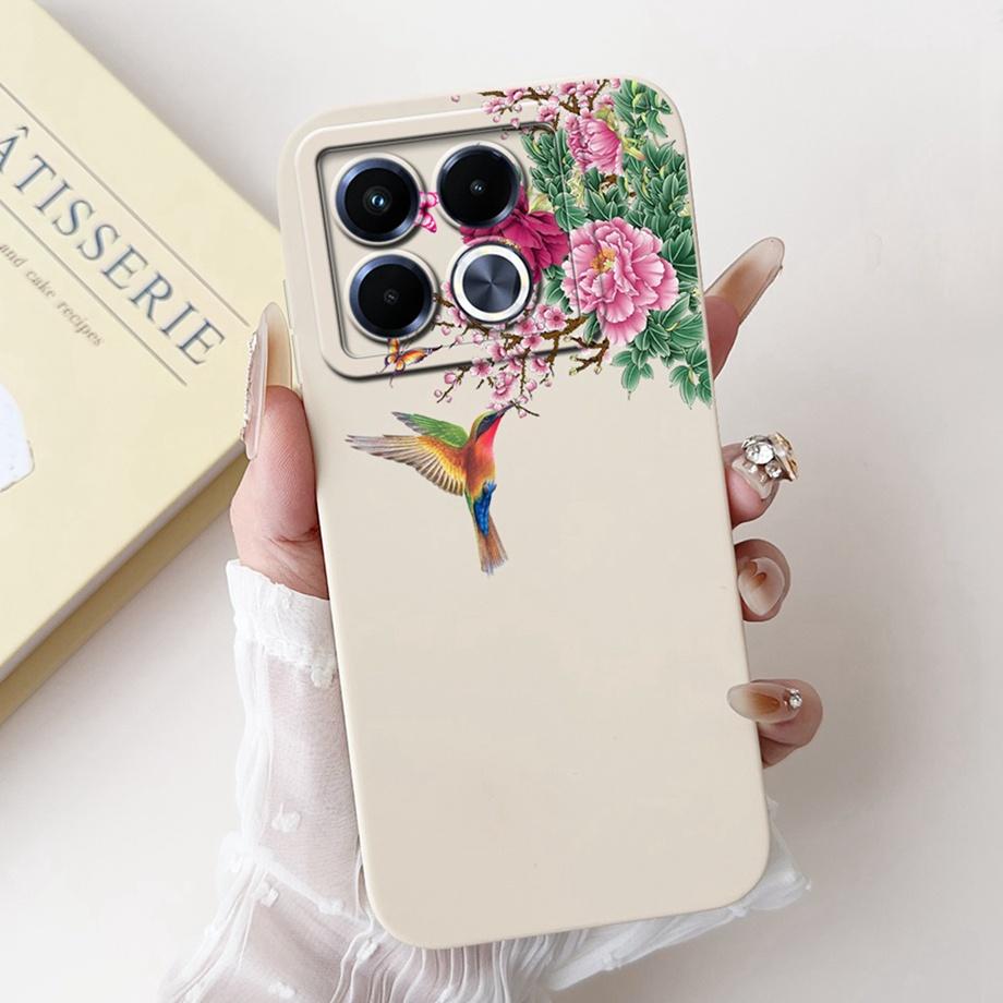 Für Infinix Note 40 5G X6852 Handyhülle Silikon Weiche Rückabdeckung Für Infinix Note40 X6851 Bumper Drachen Katze Blume Schmetterling Tasche