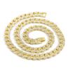 Silver Gold Plated Hip Hop Cuban CZ Round Full Austrian Rhinestone Cuban Chain Necklaces