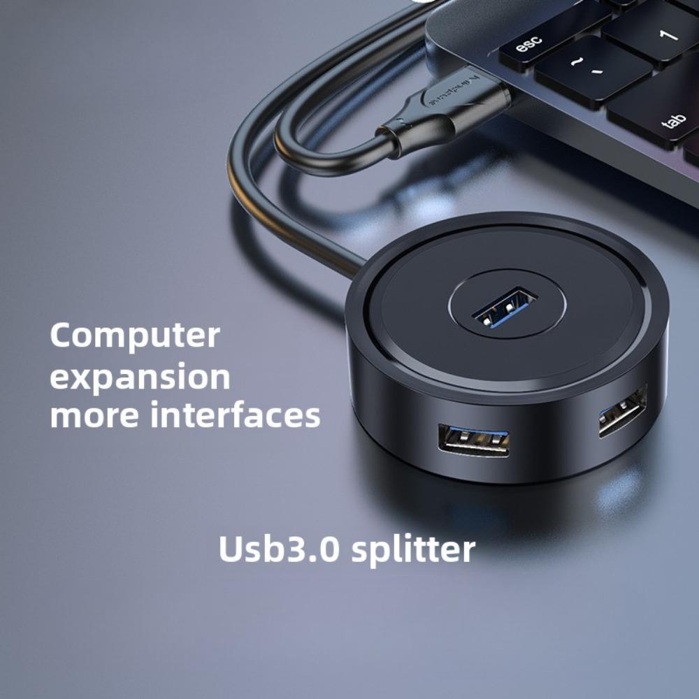 

USB 3.0 Высокоскоростной 4-портовый хаб-док-станция-расширитель для ноутбука, сплиттер для жесткого диска 0.3 meters US019