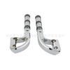 Harley Touring Passenger Footpeg Bracket 1993 Models Black Bamboo-Style Chrome Plated Rear Footrest Mount