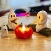 LED Campfire Scene Ghost Campfire Nightlight Spooky Fire Marshmallow Cute Ghost Flickering Nightlight Small Electric Faux