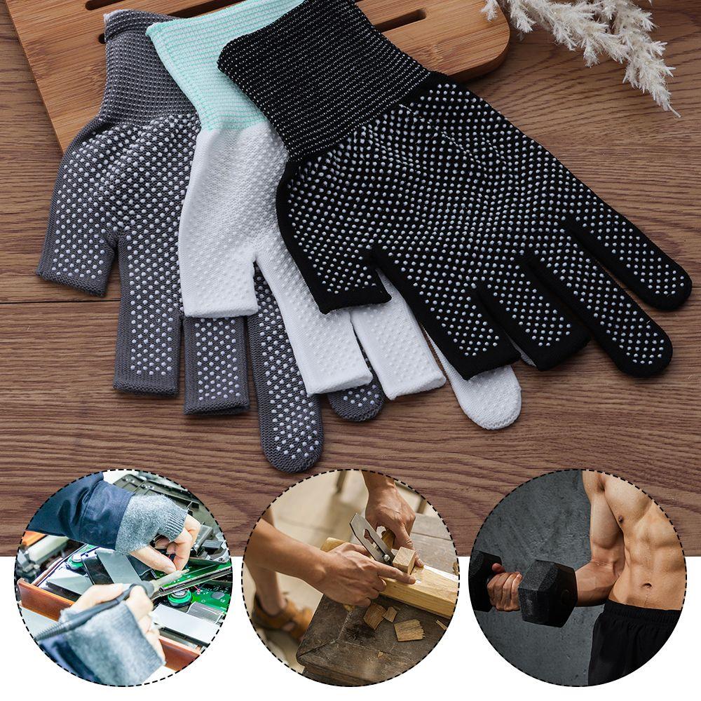 Summer Sunscreen Stretch Open/Half Fingers Sun Protection Anti-Slip Fishing Gloves Driving Mittens