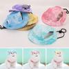 Outdoor with Ear Holes Dog Cat Hats Cotton Sun Protection Dog Calming Earmuffs Casual Adjustable Pet Cowboy Hat