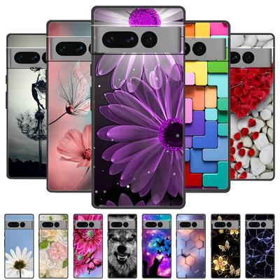 Pro Google Pixel 7 Pro Pouzdro Silikonové Malované Měkké Černé Kryt pro Google Pixel 7 Pro 7A Fundas pro Googe Pixel7 7Pro TPU Coque