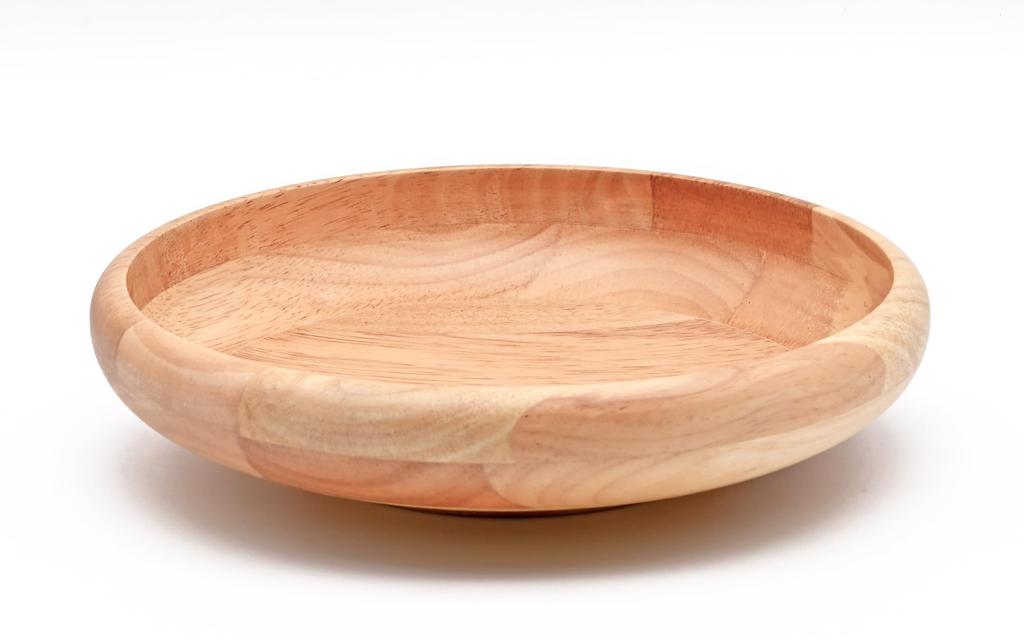 Swanson Trading Universal Diameter 22cm X Height Natural Wood Co. Bowl, Wooden, Rubberwood, L, 5cm, Bowl, NB-105