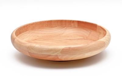 Swanson Trading Universal Diameter 22cm X Height Natural Wood Co. Bowl, Wooden, Rubberwood, L, 5cm, Bowl, NB-105