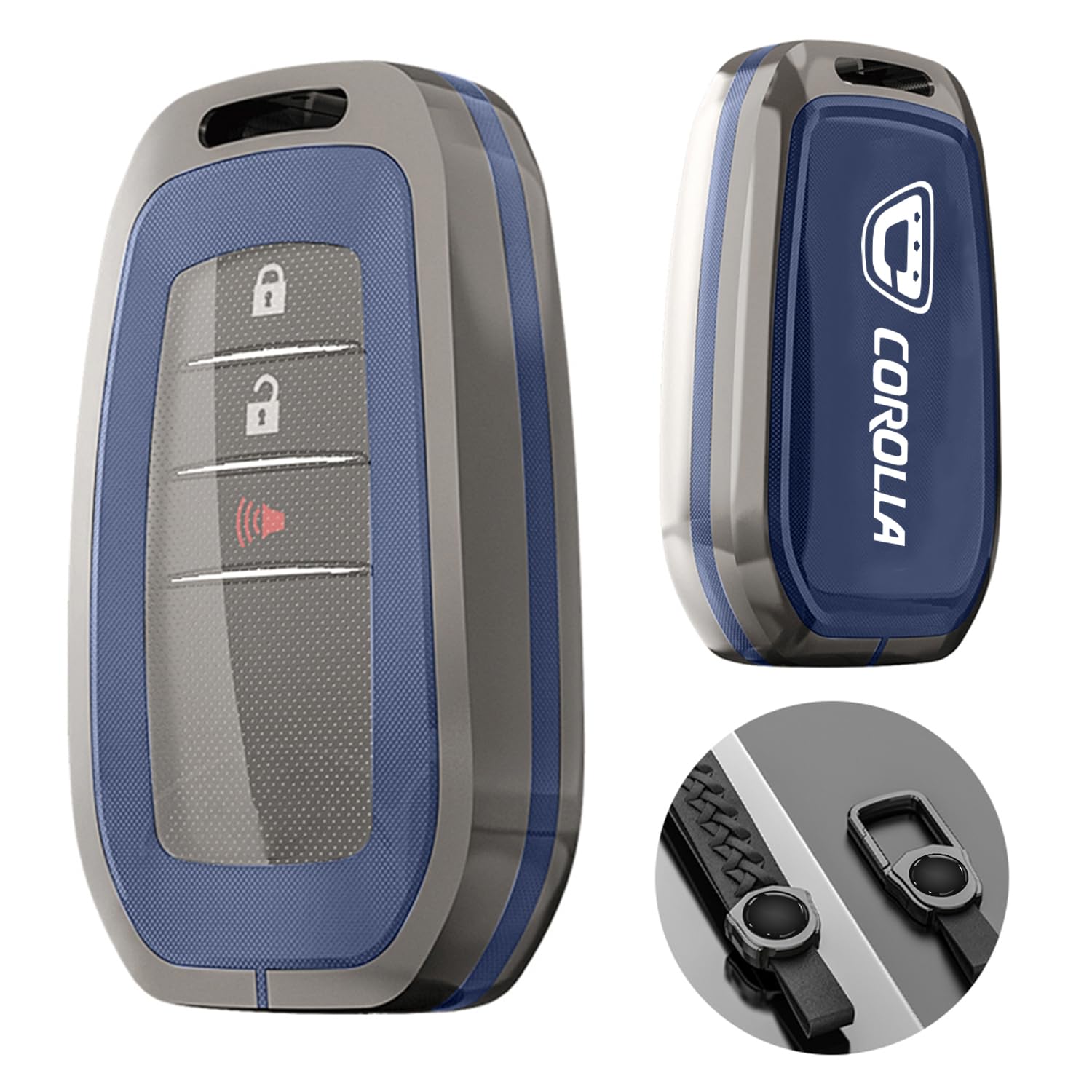 

MailiMy Car Key Case, Car Key Holder, Card Key Cover, Easy to Operate Buttons, corolla A