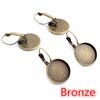 8-20mm 10pcs Classic Colors Plated French Lever Back Earrings Base,Fit 8-20mm Glass cabochons Earring Blank Supplies for Jewelry