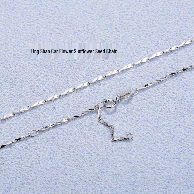 Heart-Shaped Pendant 925 Sterling Silver Necklace - Korean Style Clavicle Chain Christmas Gift