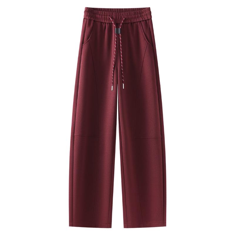 

Women s Red Curved Straight-Leg Pants - 2025 Spring/Autumn Trendy Drape Style XL темно-синього кольору