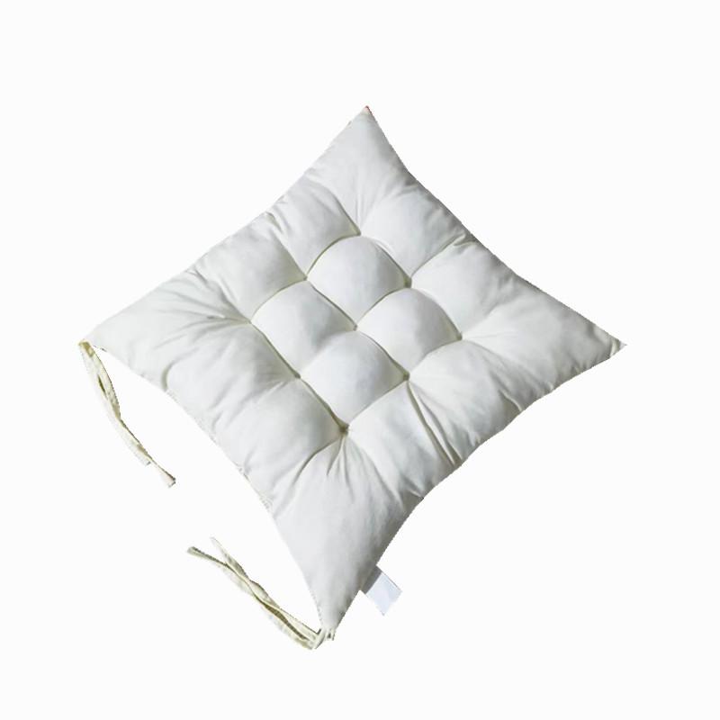 Poduszka na siedzisko w jednolitym kolorze, piaskowana, do biura, jadalni lub krzeseł tatami - 40/45 cm