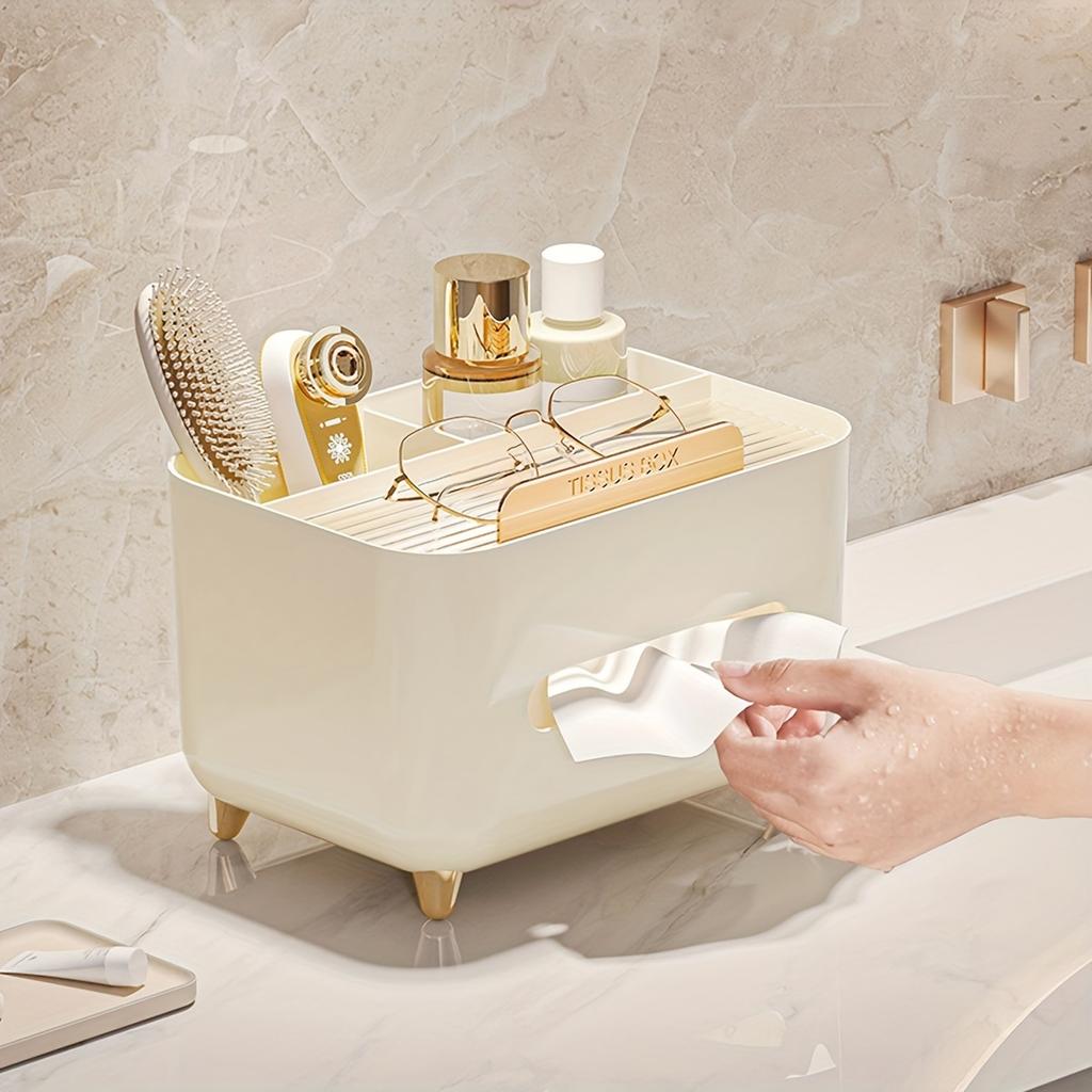 Tissue Box Home Living Room Desktop Multi Functional Desktop Manager for Home Office Desk