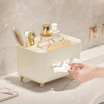 Tissue Box Home Living Room Desktop Multi Functional Desktop Manager for Home Office Desk