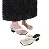 High sense niche flip-flops shoes women's summer platform Internet celebrity new fashion silver retro sandals women's shoes