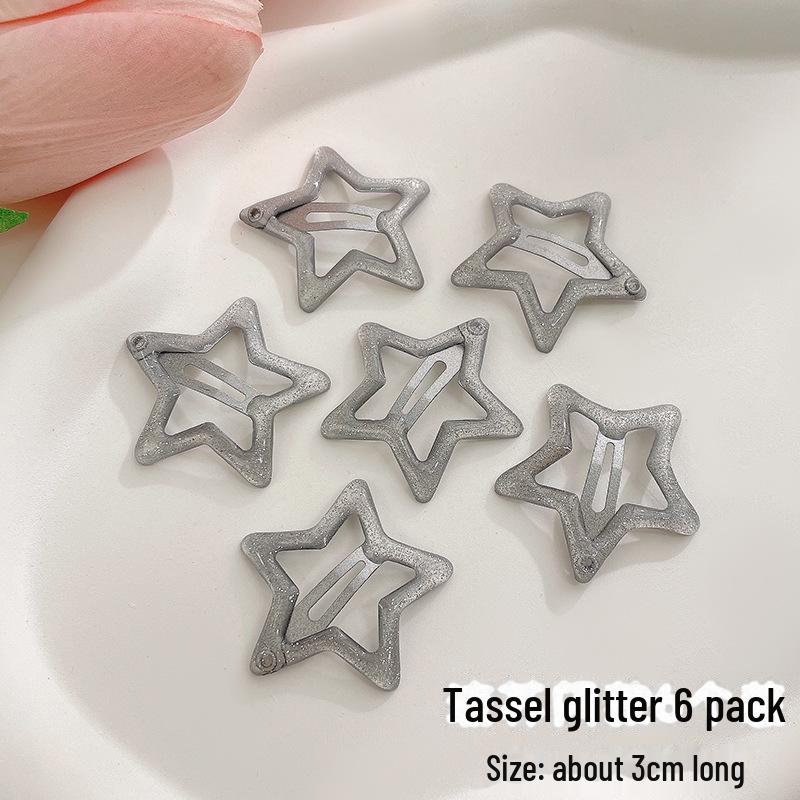 Trendy Y2K Star Hairpin: Cute Millennial & Celebrity-Inspired Side Bangs Clip, Japanese & Korean Style