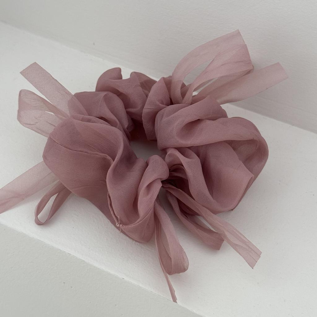 Gentle and Graceful, Light Gauze Large Intestine Circle, Bow, Net Gauze Hair Band, Forest-style Headwear and Hair Accessory