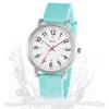 Infantry MDC 5ATM Waterproof Nurse Watch with Second Military Timepiece for Medical and Silicone Made in Hand, Students, Doctors, Nurses, Band, Teal,