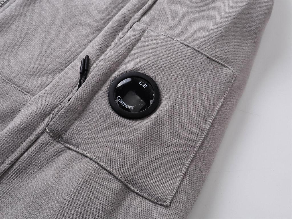 CP COMPANY Herren Stretch-Baumwolle Goggle Hoodie Strickjacke Jacke