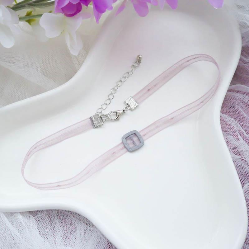 Purple Choker Necklace for Women Fashion Pearl Lace Butterfly Daisy Flower Heart Moon Clavicle Jewelry Accessory Ideal Gift