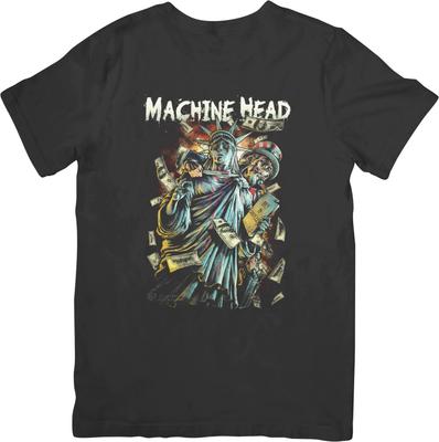 Machine Head Music Unisex Fit for Men & Women Quality Cotton T-Shirt Black