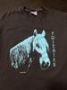Vintage Friesian Horse T-Shirt, Black, Size: Medium Unisex T-Shirt