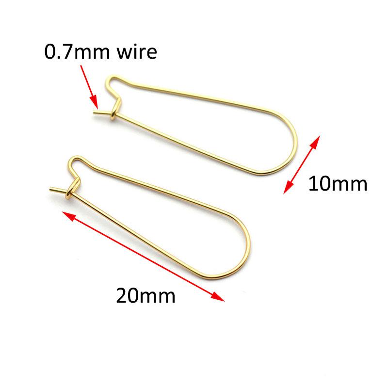 50pcs Stainless Steel Earwire Earrings Hooks Base for Earrings Ear Jewelry Making DIY Findings Accessories Wholesale Supplies