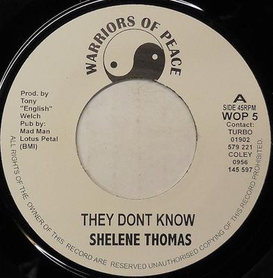 7inch Record SHELENE THOMAS - They Don't Know WOP5 Warriors Of Pea US Soul/Funk Used