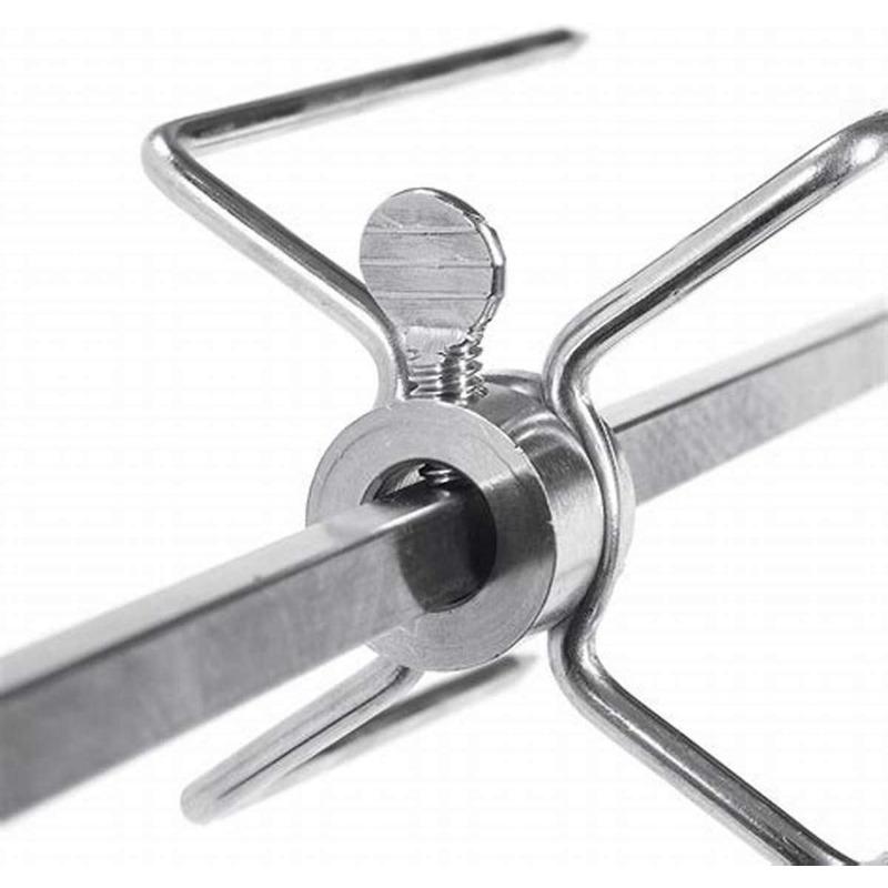 Rotisserie Meat Forks Replacement 304 Stainless Steel BBQ Grilling Forks Fits 1/2" Hexagon & 3/8" and 5/16" Square Spit Rods