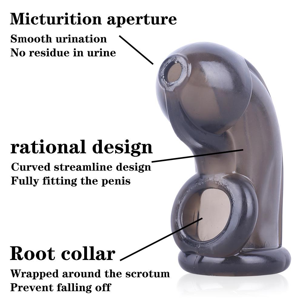 Miękki silikonowy pierścień Chastity Cage penisa nosze Cock Sleeve zabawki erotyczne dla mężczyzn prezerwatywy Extender maszyna erotyczna gry dla dorosłych sklep z produktami