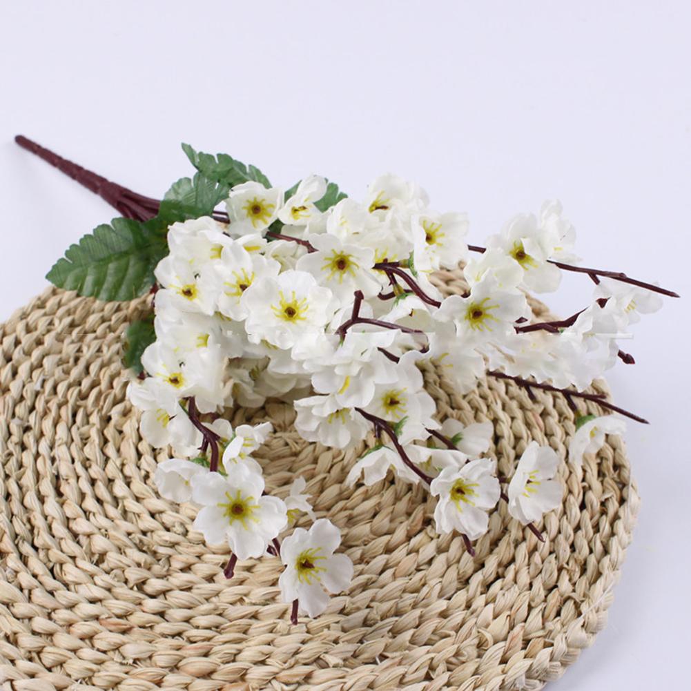 

1 Bunch 38cm Artificial Plum Flower Silk Petals Spring Winter Garden Potted Plants Wedding Scene DIY Home Bouquet Decoration белый