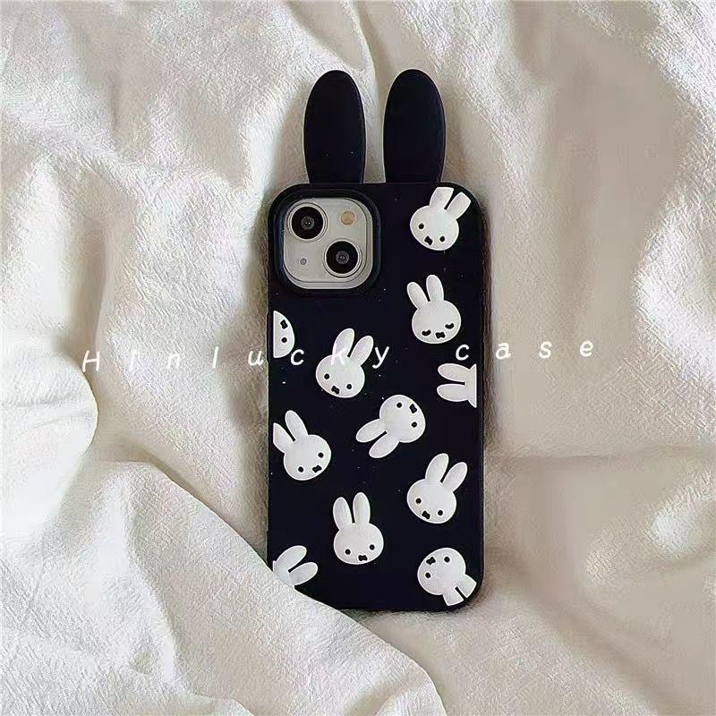 

Miffy Rabbit Ins 3D Cartoon Compatible with iPhone 16 Pro Max Apple Phone Case Silicone 14 Pro Shockproof Case Apple16promax