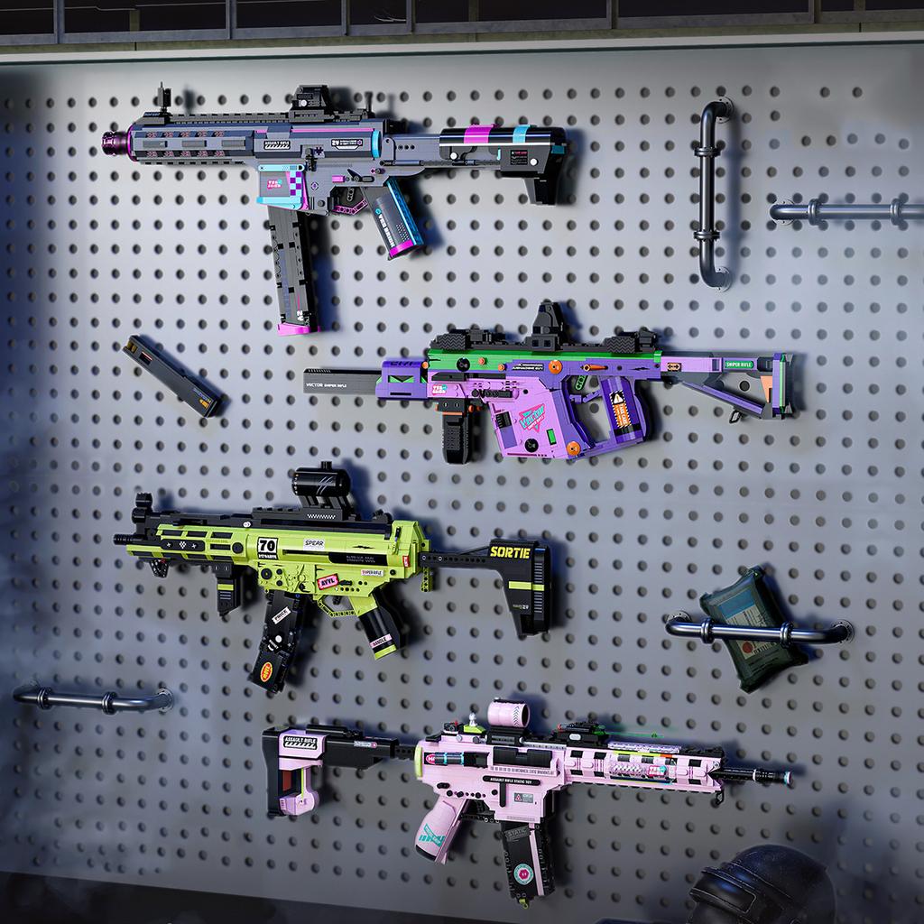 Non-Toxic Cool Toy Guns Building Blocks Models Gun Military Weapon Simulated Shooting Plastic Mini Bricks Assembly Toys Children Gifts