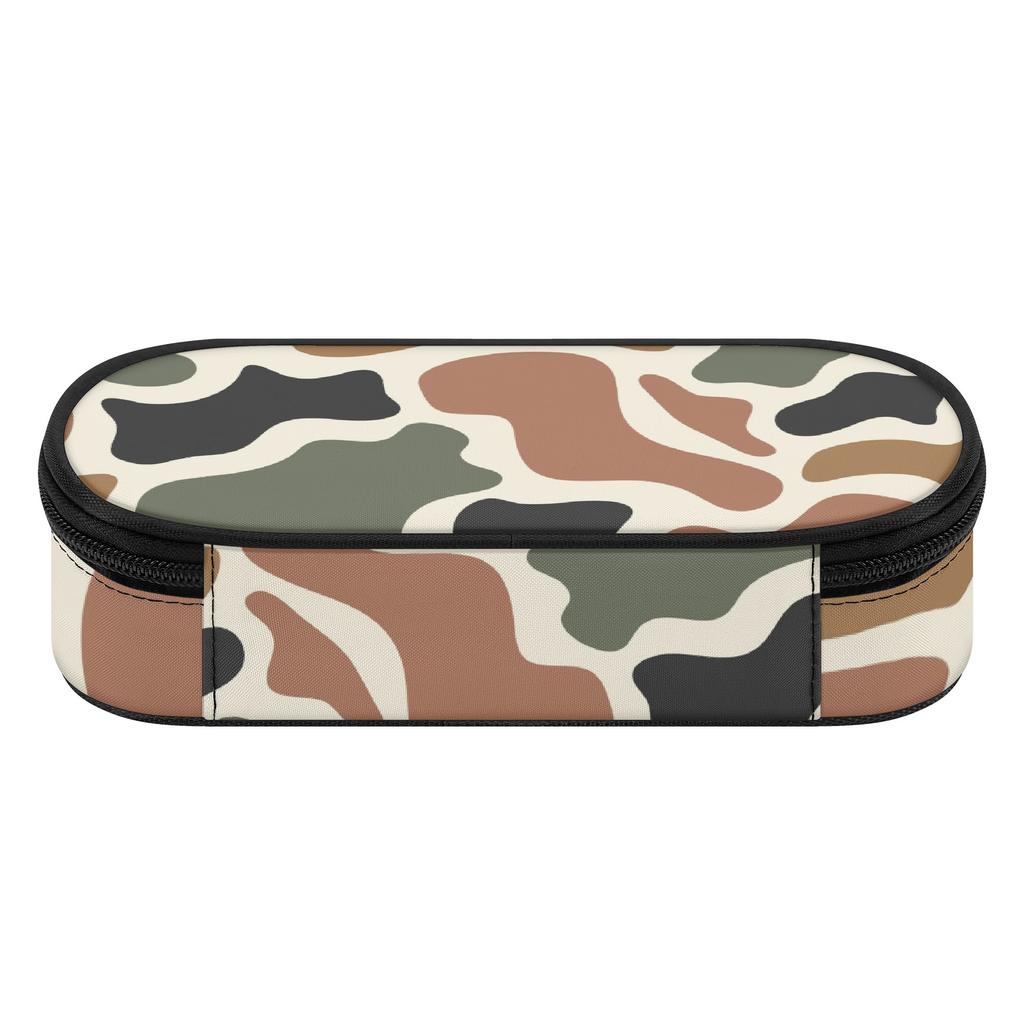 Pencil Case Large Storage Space 300D Polyester Easy Open Zipper with Main Compartment Mesh Pocket and Pen Slots for Students