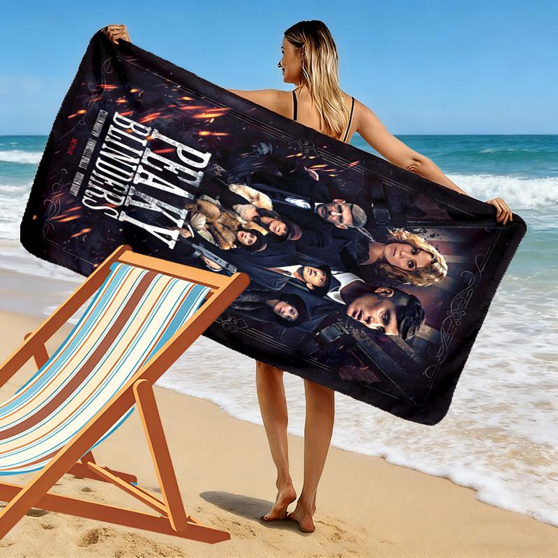 Peaky Blinders Print Beach Towel, Large Soft Quick Dry Towel for Beach Camping Swimming