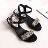 fashion Low Heels Sandals Buckle Strap Concise Ladies Shoes on Sale 2024 High Quality Square Heel Solid Colors Shallow Women's Sandals
