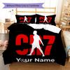 Biancheria da letto personalizzata con nome CR7, Set copripiumino Copripiumino Federa Regalo di compleanno per la casa(1 * copripiumino + 2 * federa, senza nucleo) -HE54