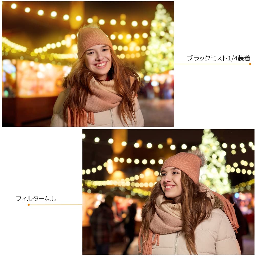 Concept 58mm Black Mist Filter Soft Contrast Adjustment Lens Ultra Thin Water Optical Glass K&F 1/4+1/8 Set, Delineation, Filter, Frame, Repellent,