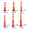 Bollard Post Designed for Parking Guidance with Reflective Pipe In Public Areas