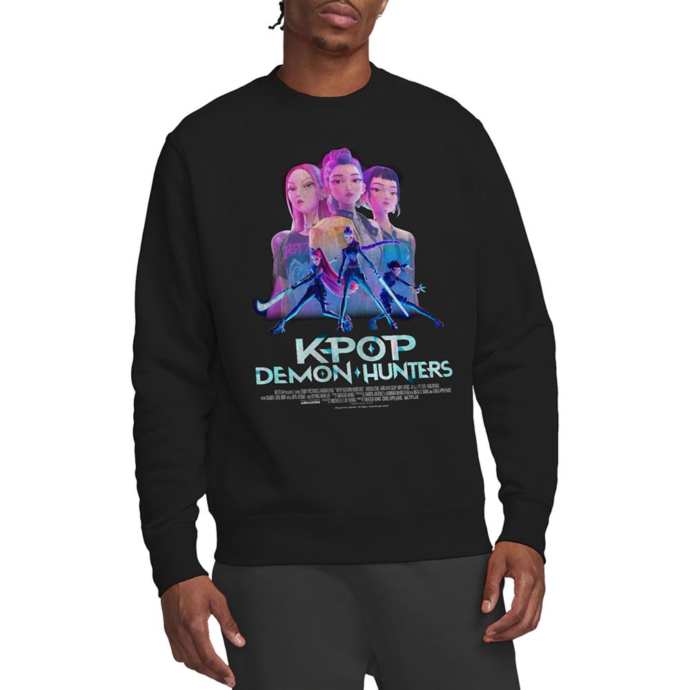 K-Pop Demon Hunters Unisex Adult Huntr/X Poster Sweatshirt