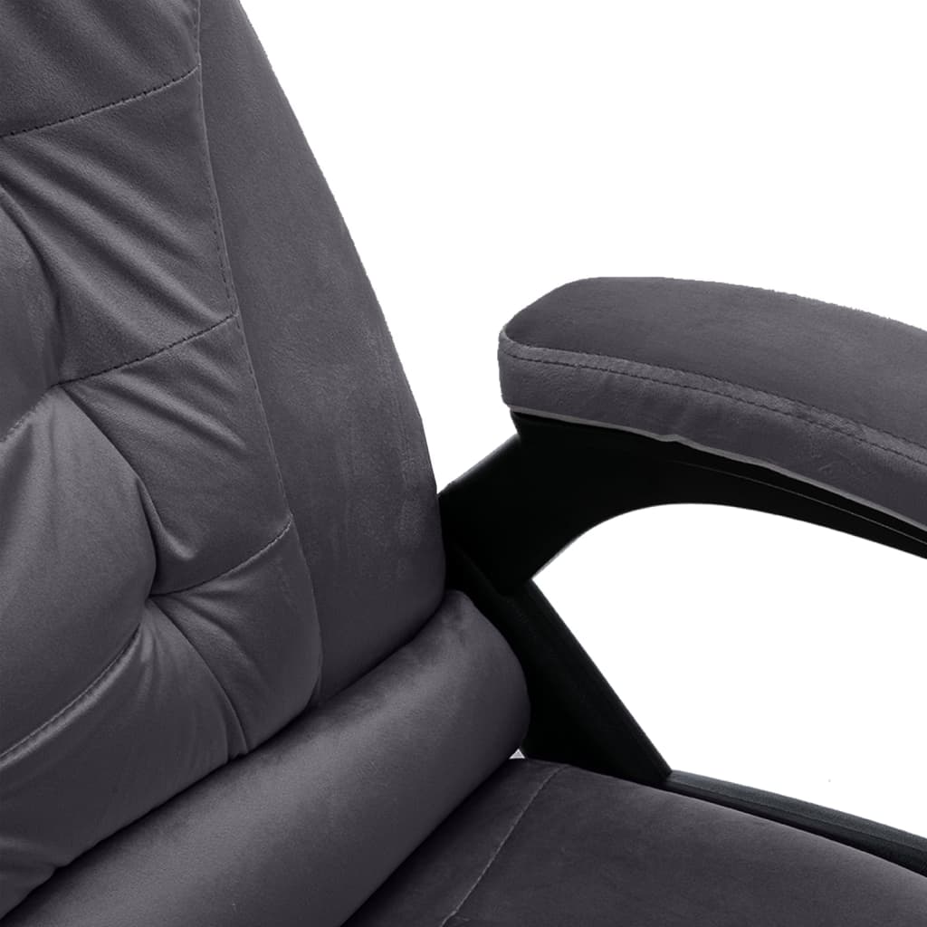 Office Chair Dark Grey Velvet