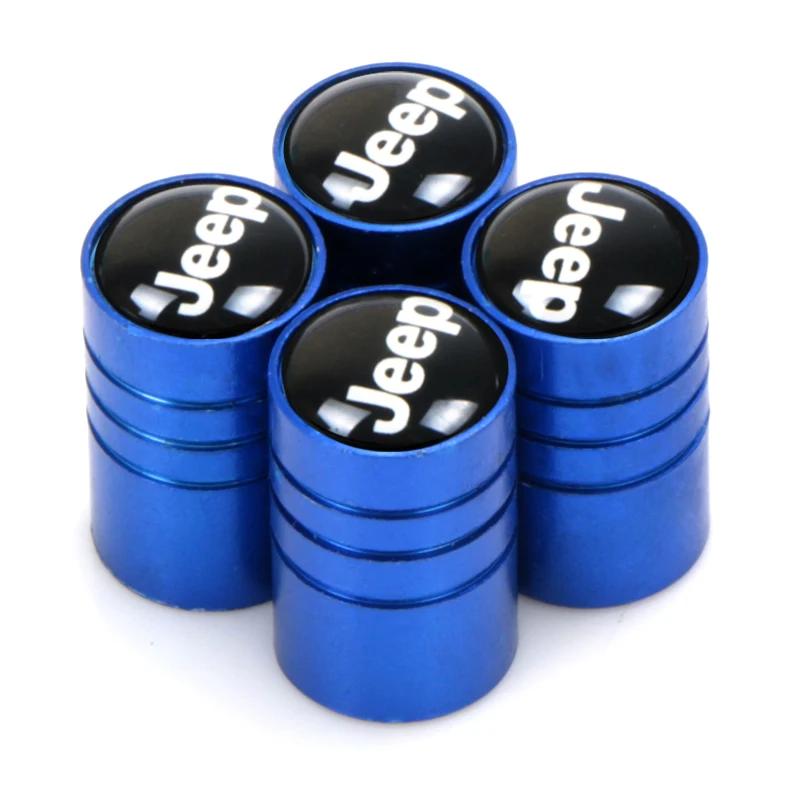 4pezzi Tappi Valvole Pneumatici Ruote Auto in Metallo Copri Stelo Accessori Per Jeep Cherokee Wrangler Compass Patriot Renegade