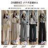 Y Gray Glutinous Rice Pants Women's Spring, Autumn and Winter New High Waist Drape Straight Loose Lazy Casual Wide-leg Pants