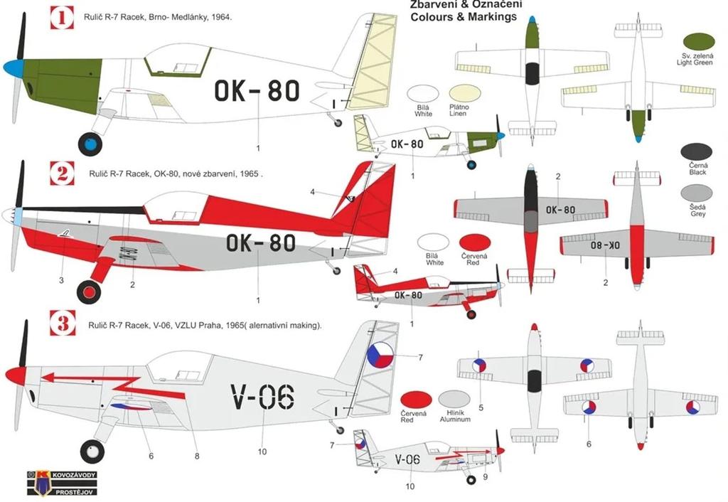 KP Model Rubrich Razeck Samolot Wyścigowy Prototyp Zestaw Modelarski Plastikowy KPM0506 1/72 R-7 (Samolot)