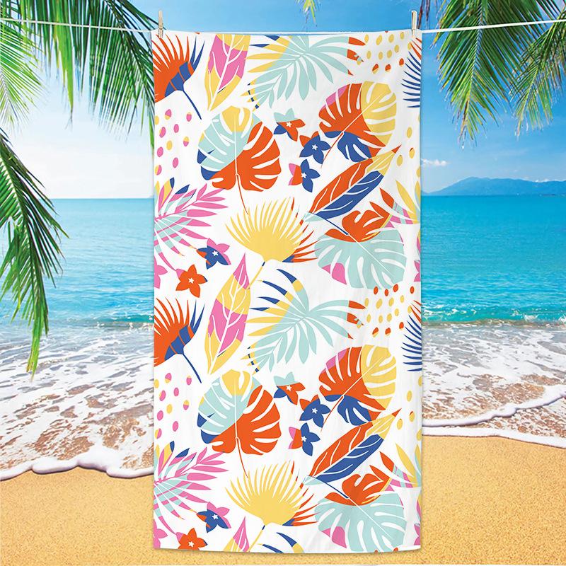 1pc Fruit Printed Beach Towel, Quick Drying and Absorbent Soft Swimming Towel, Multi-functional Sand Proof Beach Towel