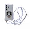 Four Corner Strap Case For Samsung Galaxy S24 Ultra S26 S22 S25 FE S23 Plus A17 Magnetic Magsafe Stand Crossbody Lanyard Cover