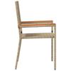 Garden Stackable Chairs 2 Pcs Cream and Brown 54 X 56 X 90 Cm