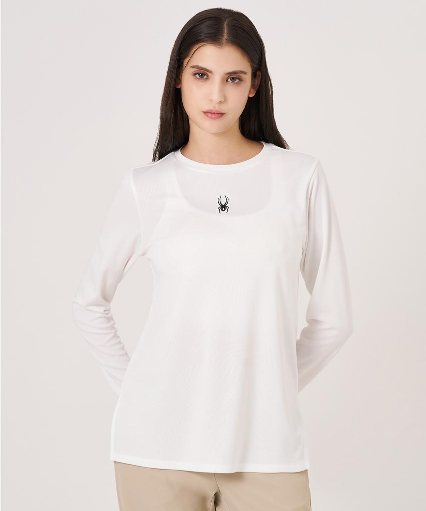 SPYDER Women'S Contour Pattern Long Sleeve T-Shirt Spkfcnrl253Wwht