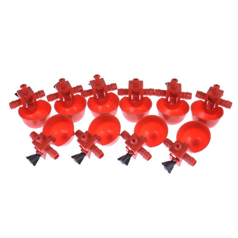 Chicken Drinker Drinking Cups for Chickens Red Quail Chicken Waterer Bowl Automatic Poultry Coop Feeder Water Drinking Cups