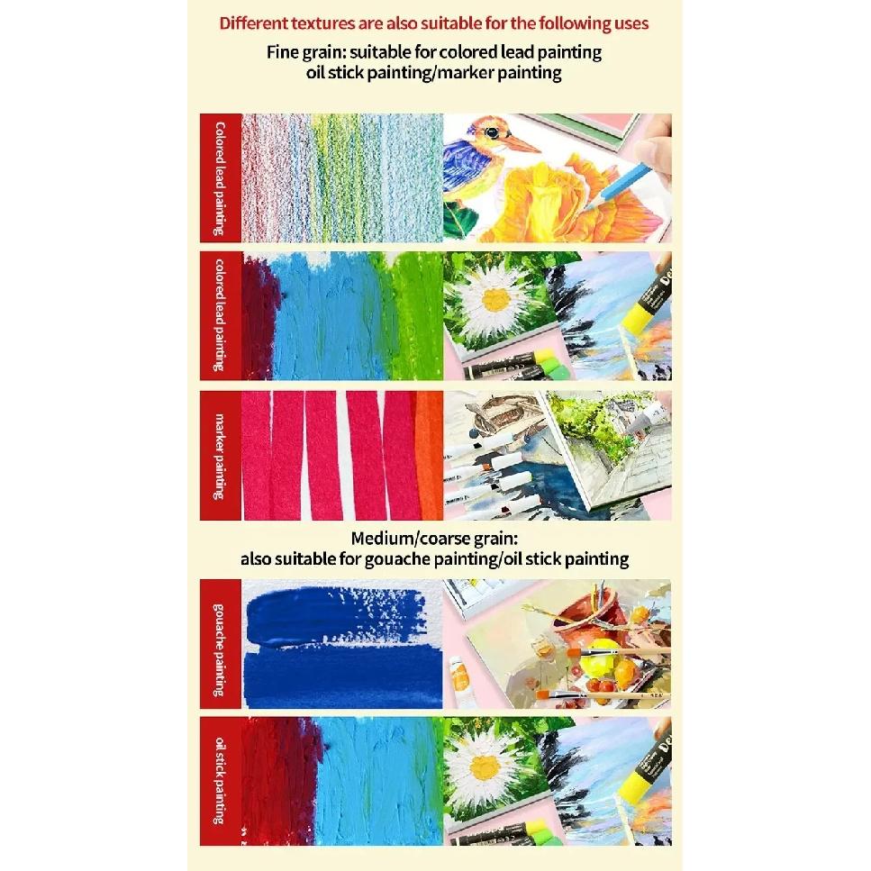 100% Cotton Watercolor Paper Sealing Pad 32K 16K 8K 20Sheets 300gsm/200gsm Water Color Drawing Painting Book Sketchbook Art Supp