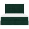 Enjoy a Restful Night S Sleep with This Ottoman Bed with Mattress In Dark Green 140 X 190 Cm Velvet Fabric